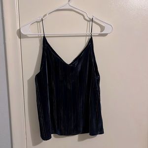 Blue spaghetti strap tank, small